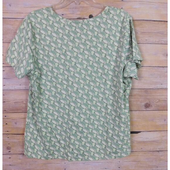 Apostrophe Shirts 16W/18W Lot of 2 Green Orange Red Burst Geometric Casual - Picture 5 of 6